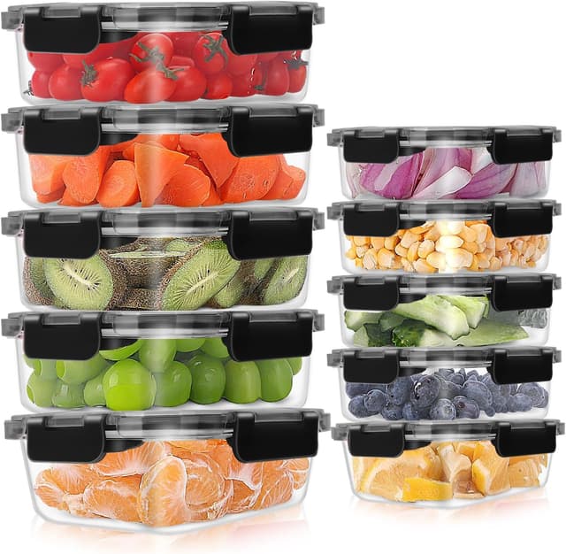 Imagen de MEETOZ 10 Pack Glass Meal Prep Containers 🍽 en OfertitasTOP