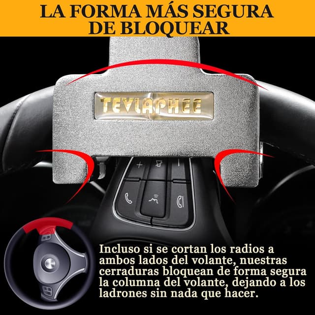 Thumbnail 4 de Tevlaphee Antirrobo Coche con Alarma 120dB