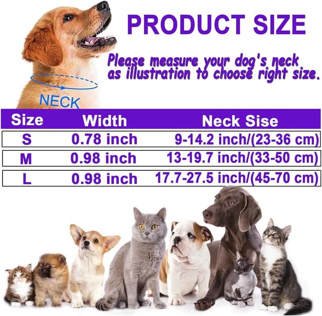 Detalle de ATETEO reflective adjustable dog collar with soft neoprene padding (nylon, quick-release, metal D ring)