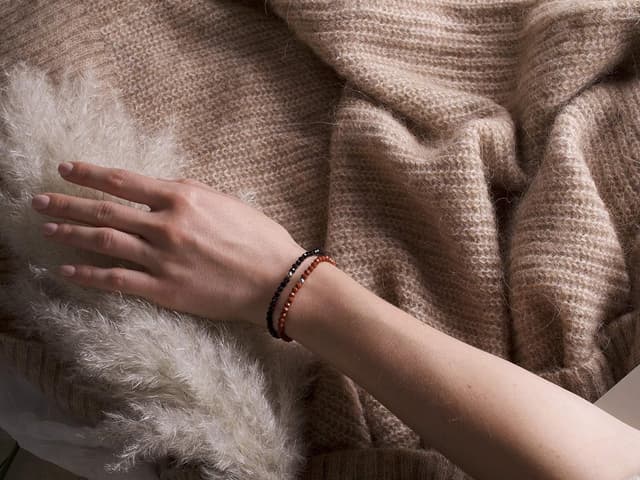 Detalle de BERGERLIN Echtes Naturstein Perlenarmband mit 925-Silberperle (Onyx geprüft in Deutschland) für Damen und Herren