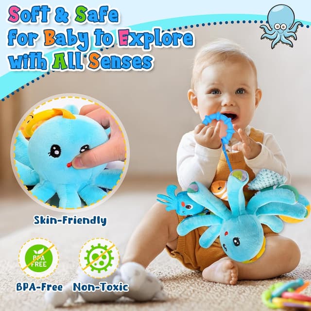 Thumbnail 1 de HappyKidsClub Jouet Pieuvre 0-18 mois