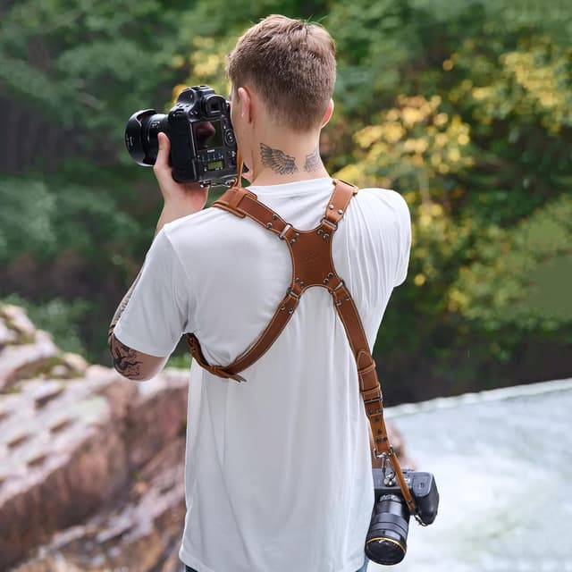 Thumbnail 4 de Padwa Lifestyle Tan Dual Camera Harness Strap