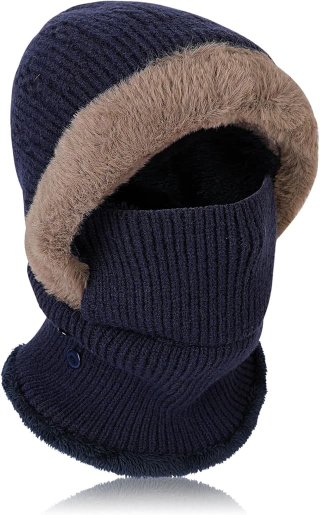 Imagen de AYPOW Winter Knitted Hat Scarf 56-60 cm 🧣 en OfertitasTOP