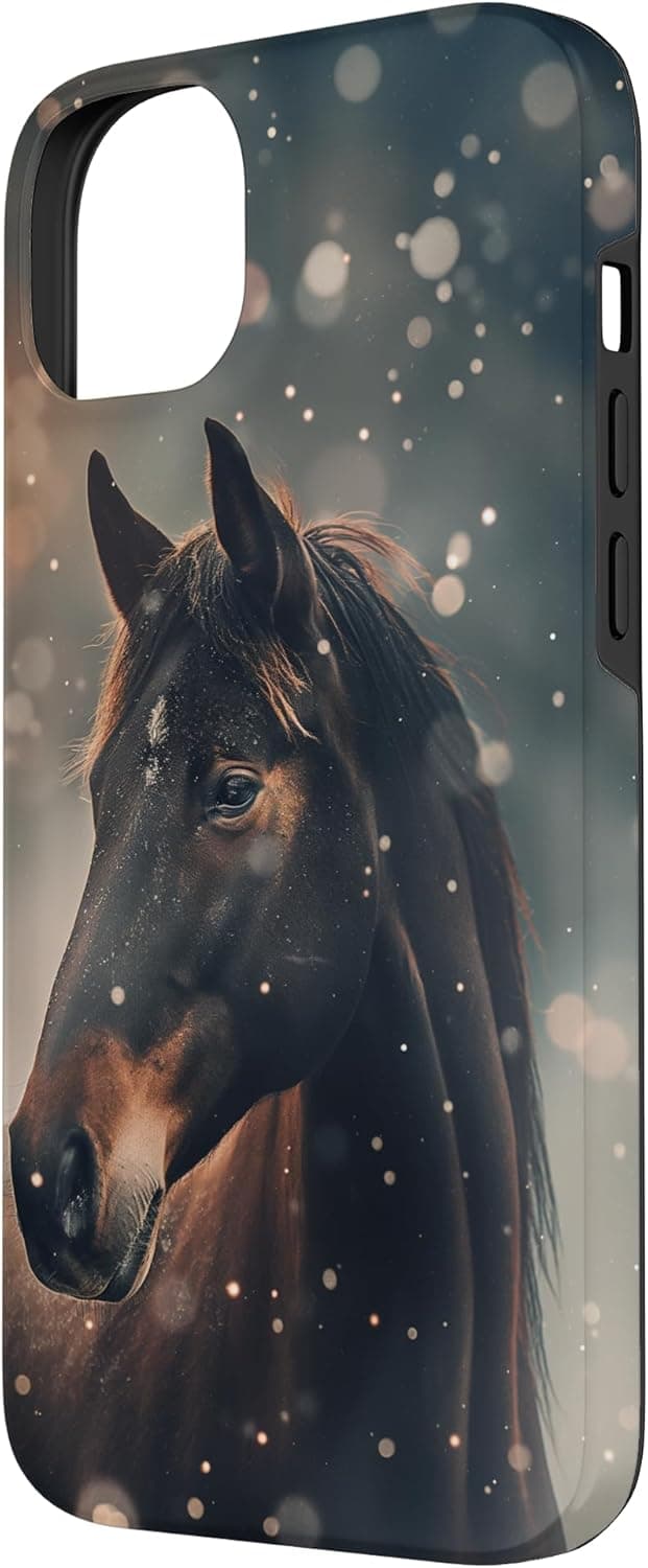 Detalle de Coque iPhone 14 Plus en polycarbonate avec motif flocons de neige pour filles et cavaliers