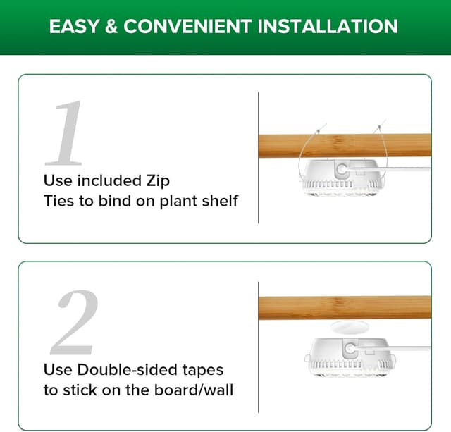 Detalle de SANSI LED Pflanzenlampe für Zimmerpflanzen, 10W (150W Äquivalent) Vollspektrum, 2-Kopf mit Timer & dimmbar