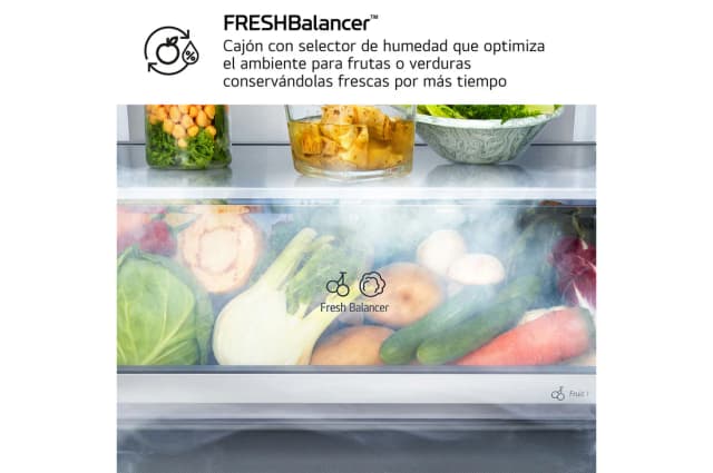 Detalle de LG GBBS312ASW Frigorífico combi 333 L blanco