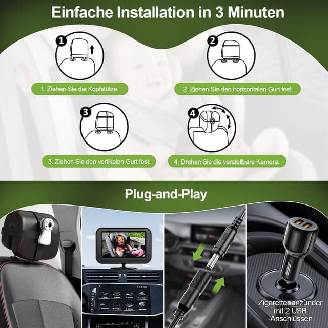 Thumbnail 1 de FNITAER Baby Kamera 4,3"