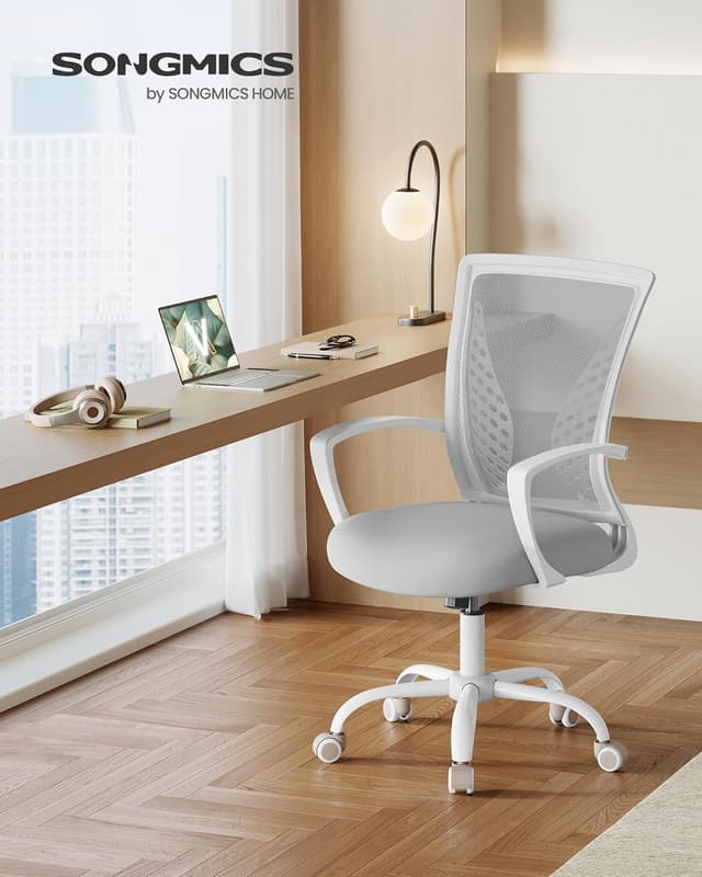 Detalle 2 de SONGMICS Silla de Malla giratoria 120 kg
