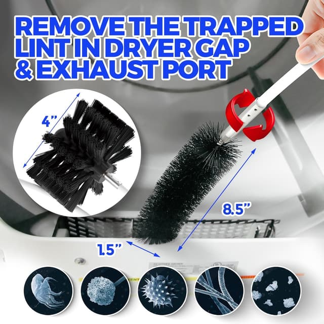 Thumbnail 3 de Holikme 30 Feet Dryer Vent Cleaner Kit