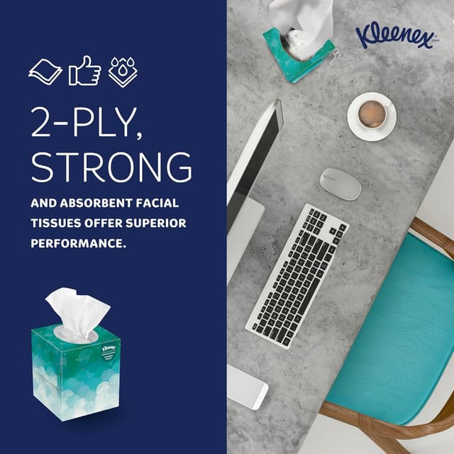 Detalle 1 de Kleenex Professional Facial Tissues 3,240 🧻