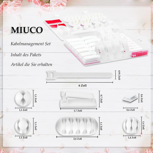 Thumbnail 1 de MiuCo Kabelmanagement Set 100 Stück