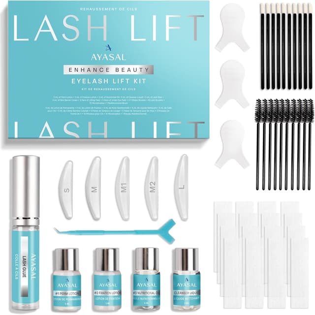 Detalle de AYASAL Wimpernlifting-Set – Koreanische Lash-Lifting Formel für schonendes Lifting zu Hause