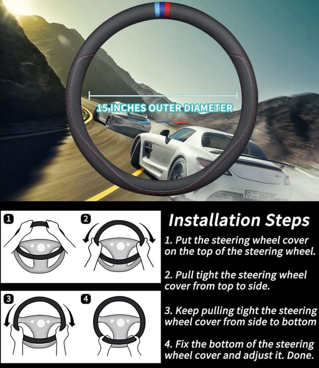 Thumbnail 5 de Universal Steering Wheel Cover 14.5-15
