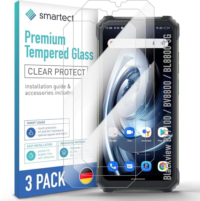 Detalle de smartect Verre Trempé 9H (3 pièces) pour Blackview BV7100 / BV8800 / BL8800 5G / BL8800 Pro