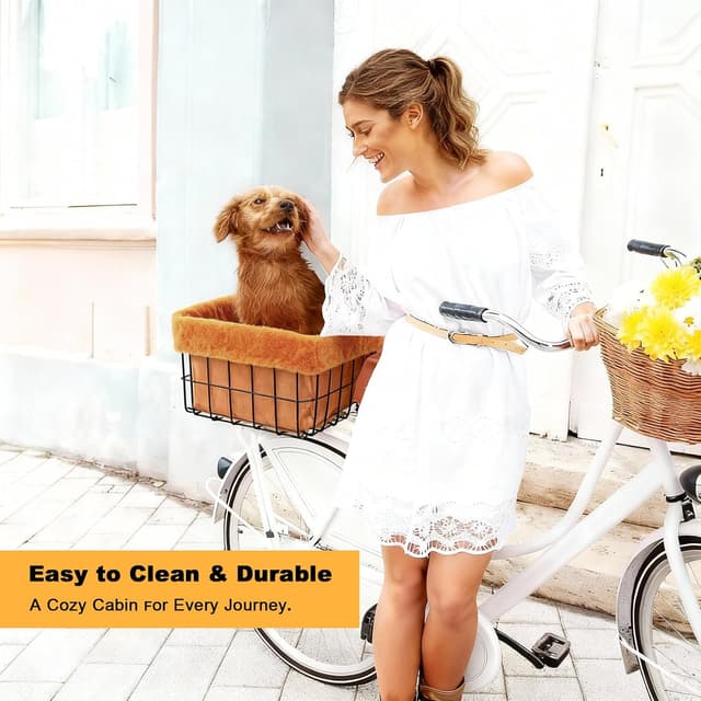 Detalle 2 de Fahrradkorb Haardecke für Hund, 40 x 32 x 24 cm