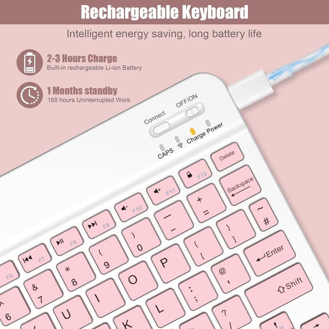 Detalle 2 de NOOX Bluetooth Keyboard Slim for iPad 10th Gen ⌨