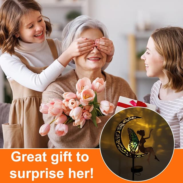 Thumbnail 6 de ZKLiLi Outdoor Solar Fairy Garden Light – wasserdichte hängende Laterne für Terrasse, Wege & Garten