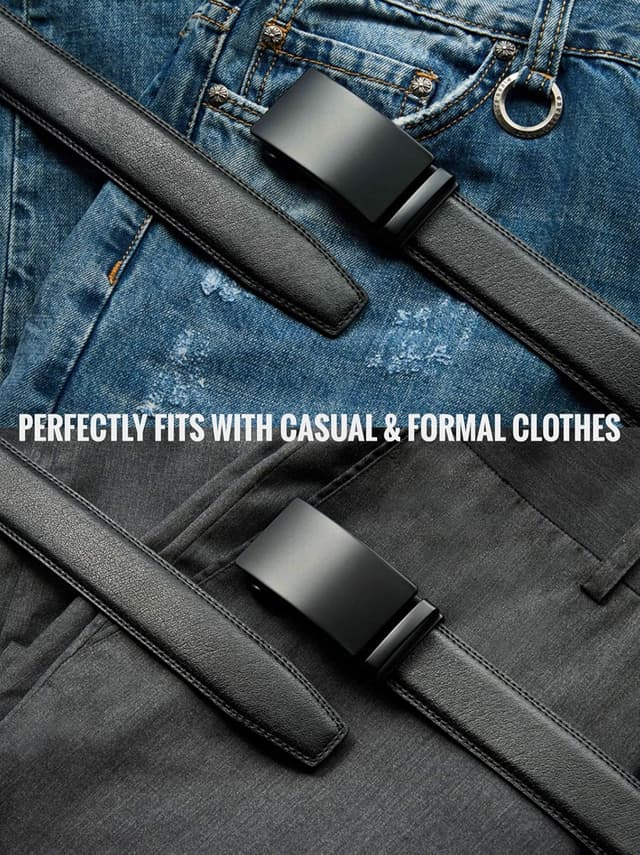 Thumbnail 5 de CHAOREN Mens Ratchet Leather Belt 1.375"