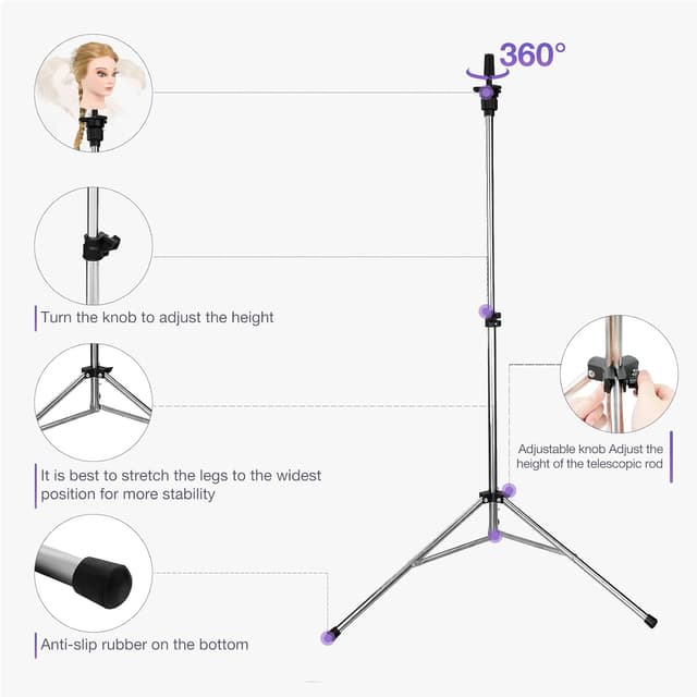 Detalle 2 de Puppenkopfständer Neverland 80 bis 133 cm