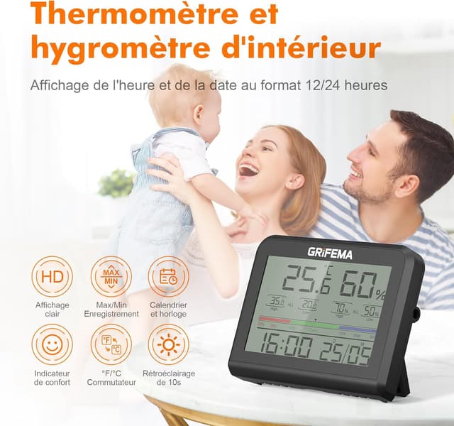 Thumbnail 1 de GRIFEMA GA2901B termometro igrometro 3,6