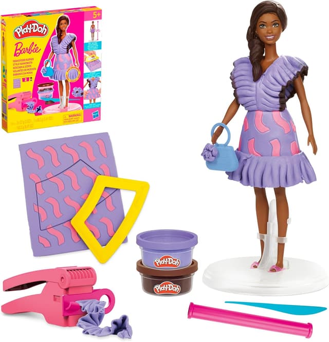 Imagen de Play-Doh Barbie Fashionista Ruffles Set, 10 accessories 🎨 en OfertitasTOP