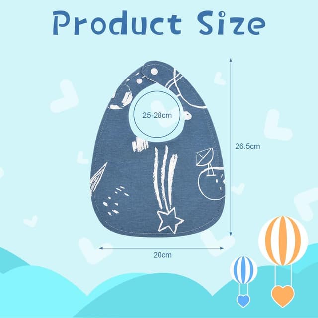 Detalle 2 de Vicloon Baby Lätzchen 8er Pack 👶