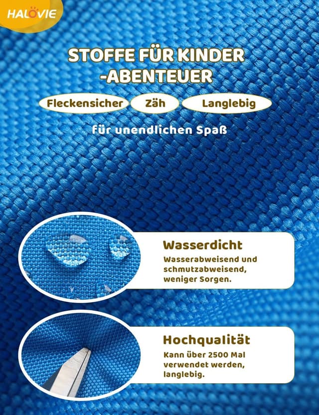 Detalle de HALOVIE Kinderrucksack 15L mit Brustgurt für 6–10 Jahre – Wanderrucksack mit reflektierenden Akzenten