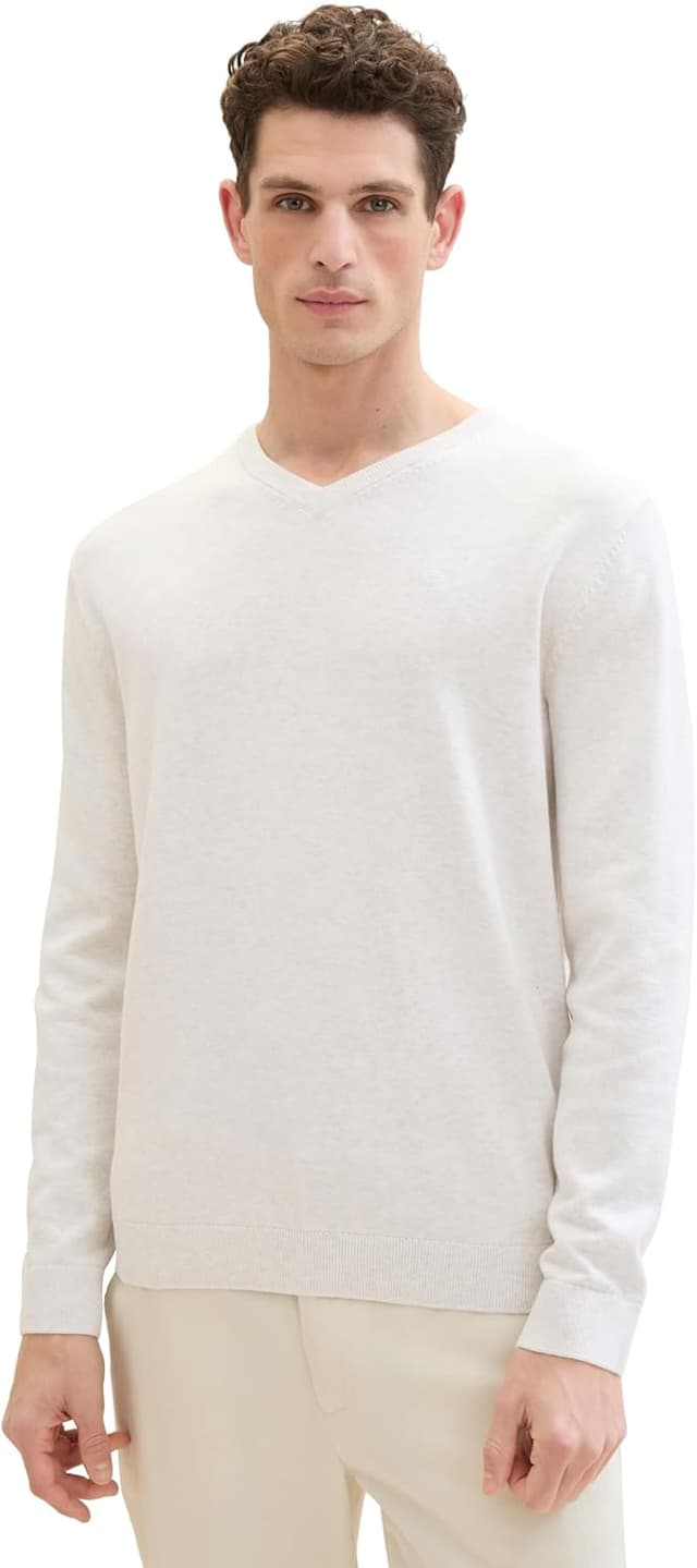 Thumbnail 6 de TOM TAILOR Basic V-Neck da uomo: maglione leggero con scollo a V