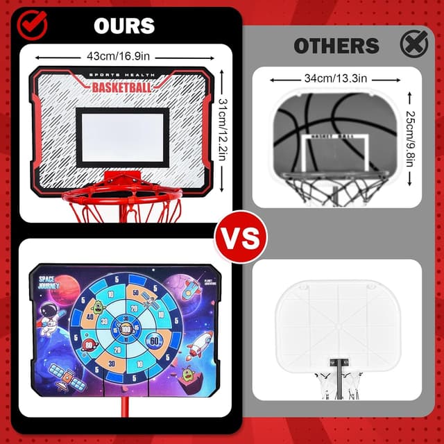 Thumbnail 5 de Herenear Canestro da Basket per Bambini 107-193 cm