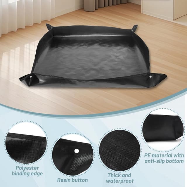 Detalle de Wasserdicht Haustier Laufgittermatte (150 x 100 cm) – wasserfeste Unterlage für Meerschweinchen, Kaninchen & Co.