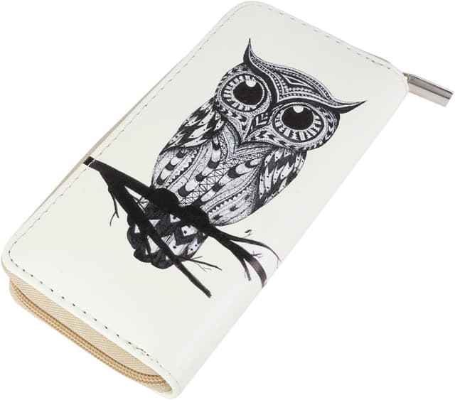 Thumbnail 6 de Portafoglio donna gufo blu grigio 19 cm