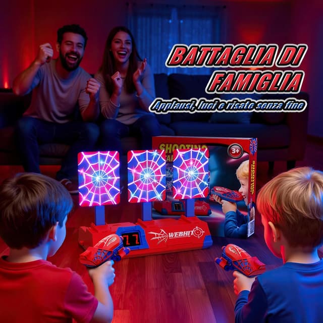 Thumbnail 6 de Tiro al Bersaglio Bambini Luminosi Elettrico 3 bersagli