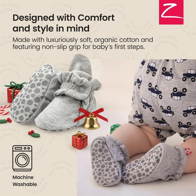 Thumbnail 2 de Zutano baby-boys Organic Cotton Booties 100% Organic