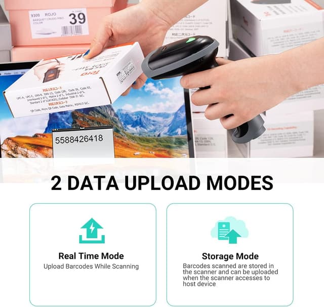 Thumbnail 4 de Tera Pro Lecteur 1D Laser sans Fil L0013B Orange