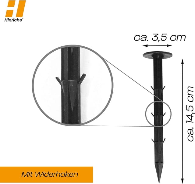 Detalle 2 de Hinrichs Erdnägel 100 Stück für 14,5 cm