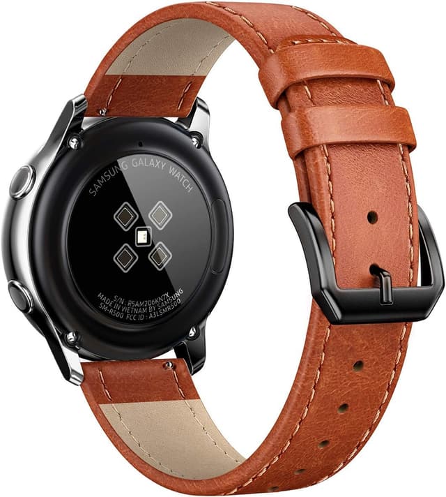 Detalle 2 de EDIMENS Genuine Leather Strap 20mm for Galaxy Watch