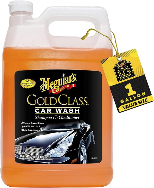 Detalle de Meguiar’s Gold Class Foaming Car Wash Cleaner (Gold Class) — Foam Cannon Ready, 5:1 Dilution