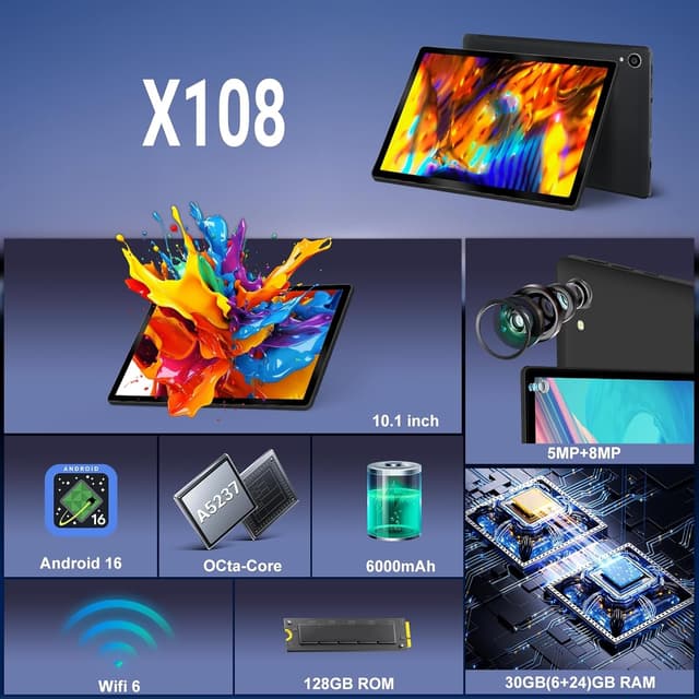 Detalle de Whitedeer Tablet 10 inch Android 16