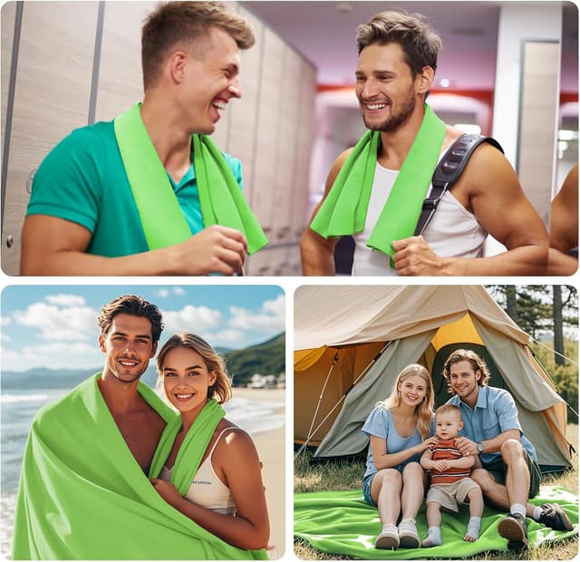 Detalle de Fosdaling Mikrofaser Handtuch-Set 3-tlg