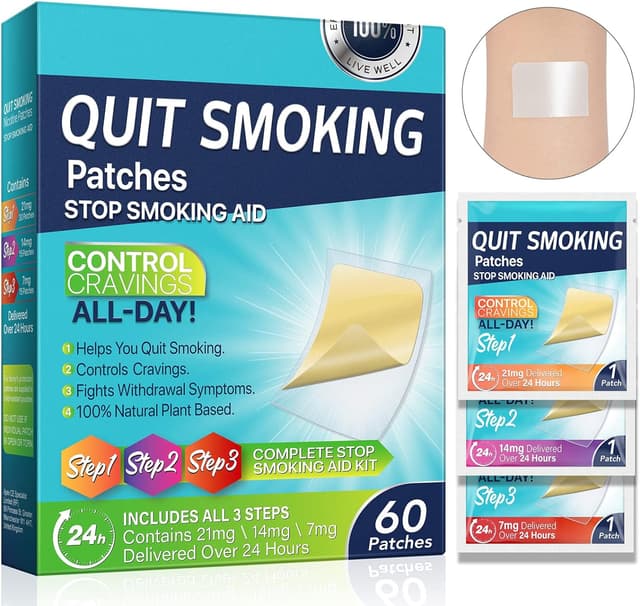Detalle de 60Pcs Quit Smoking Patches (Step 1–3) 2-Week Kit Quit Smoking Stickers