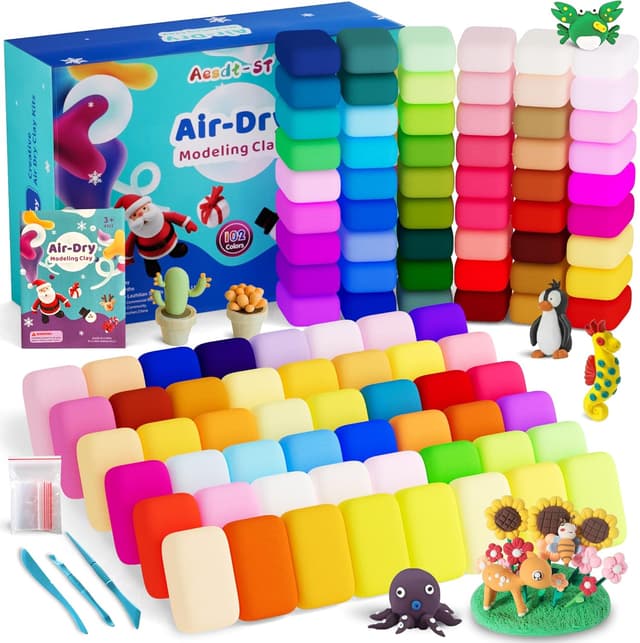 Detalle de Air dry clay for kids 102 colours
