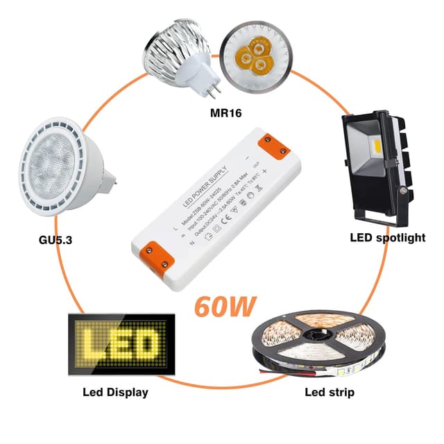 Detalle de Alimentatore 24V 2.5A 60W per LED