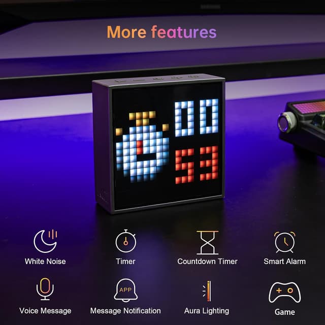 Detalle 2 de Divoom Timebox-Evo Bluetooth Pixel Art Lautsprecher 256