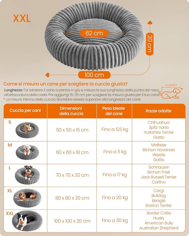 Thumbnail 5 de Feandrea PGW306GD01 Cuccia 100 cm per cani e gatti