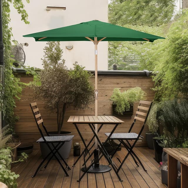 Detalle de Sekey® Rechteck-Sonnenschirm 210 × 140 cm mit Aluminiumgestell, UV-Schutz 50+