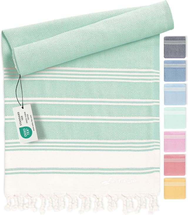 Detalle de Fit-Flip Hammamtuch 100x200 cm aus Baumwolle