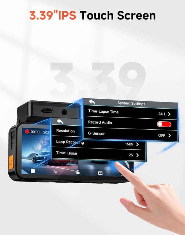 Thumbnail 3 de VIRROW X5 3.39" 4K Dash Cam