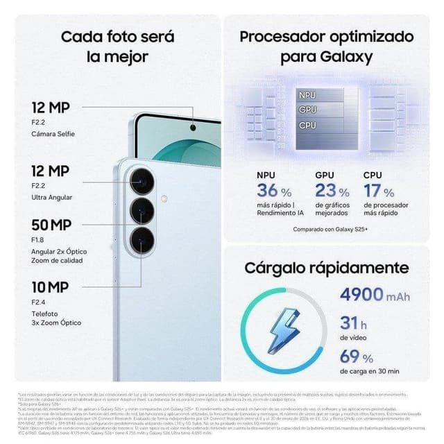Detalle de Samsung Galaxy S26 Plus 5G, 256 GB