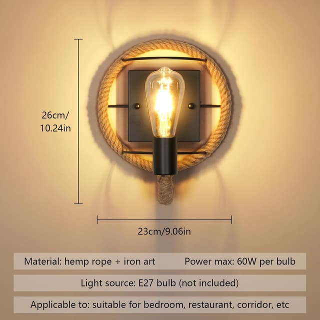 Detalle 2 de Applique murale vintage Comely E27 26 cm