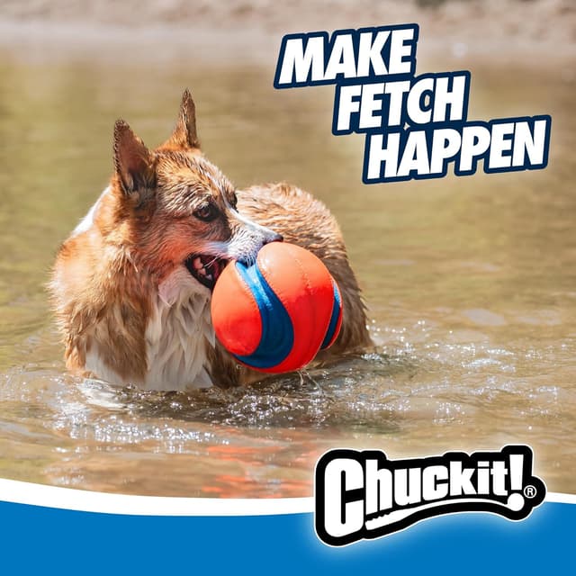 Thumbnail 6 de Chuckit! Kick Fetch Dog Ball Interactive Durable Floating Dog Football Toy (Large, 20cm)